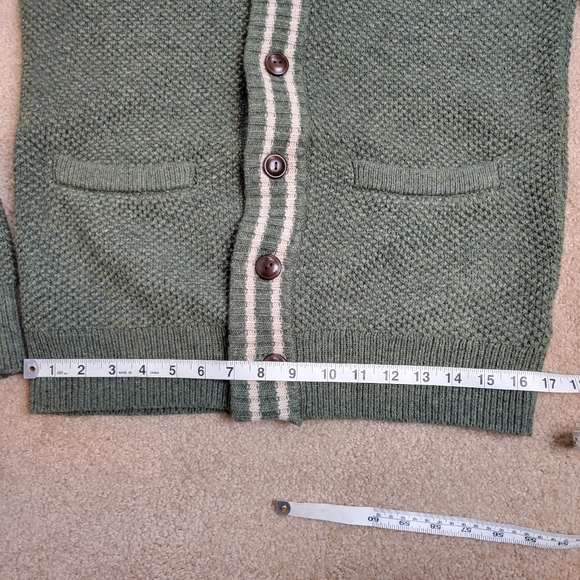 J Crew Mens Grandpa Cardigan Rugged Merino Wool Blend SZ S - Picture 14 of 14